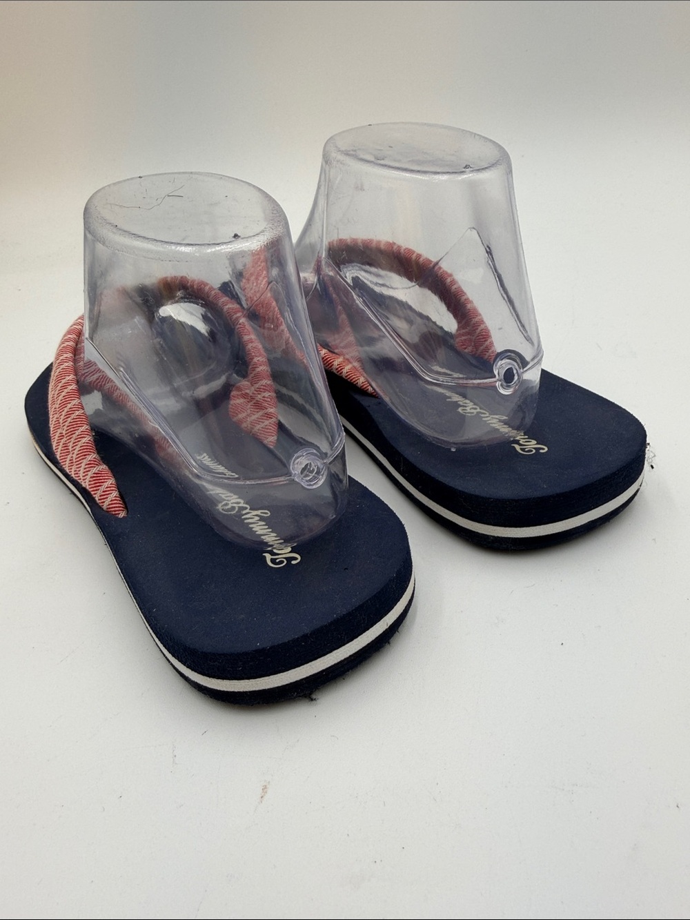 TOMMY BAHAMA sz9.5 PATRIOTIC Red White and Blue Flip Flop Sandals JULY 4th! - Picture 7 of 11
